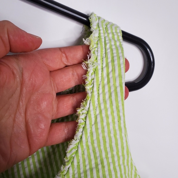 Sara Campbell green pinstripe mini dress size 10 - Picture 6 of 9